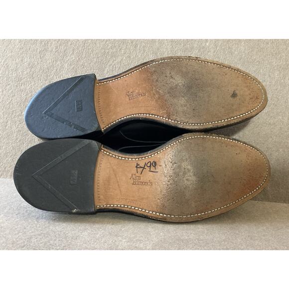 Allen Edmonds Bradley Oxford shoe Men’s Sz 12 B Black Leather Split Toe Derby - Picture 6 of 7